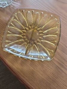 Amber-glass-divided-serving-dish