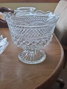 Anchor-Hocking-Wexford-Footed-Bowl