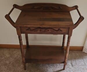 Antique-Washstand-Table-with-Towel-Bars