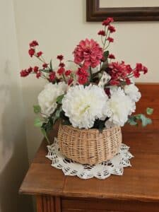 Artificial-Carnation-and-Dahlia-Basket