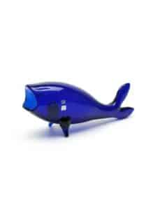 Blenko-Blue-Glass-Whale-Figurine