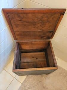 Blue-Painted-Blanket-Chest-second-image