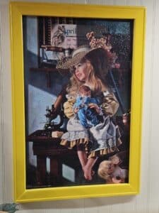 Bob-Byerley-Girl-with-Doll-Framed-Art