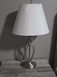 Brushed-Nickel-Leaf-Lamp