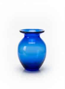 Cobalt-Blue-Blenko-Glass-Vase
