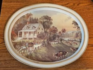 Currier-Ives-Farm-Scene-Tray
