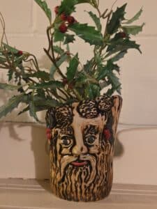 Green-Man-Ceramic-Vase