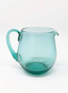 Hand-Blown-Green-Glass-Pitcher