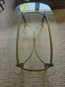 Hollywood-Regency-Brass-Glass-Coffee-Table-second-image-3