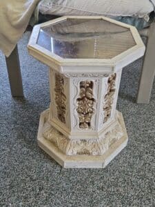 Hollywood-Regency-Octagonal-Pedestal-Table