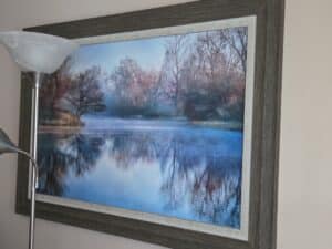 Misty-Lake-Framed-Print