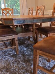 Oak-Dining-Set-with-Slate-Inlay-third-image