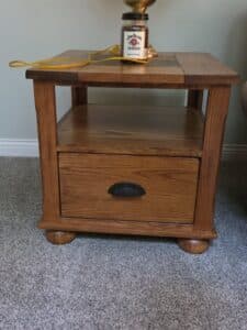 Oak-Slate-Top-End-Tables-Set-of-second-image