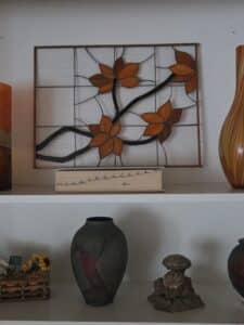 Orange-Floral-Stained-Glass-Panel
