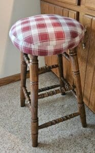 Plaid-Upholstered-Bar-Stool