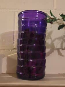 Purple-Ribbed-Glass-Vase