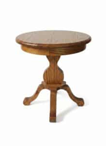 Round-Oak-Pedestal-Side-Table