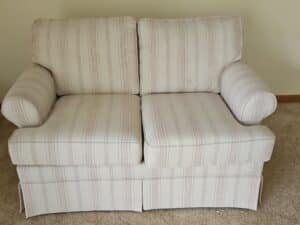 Striped-Loveseat-Sofa