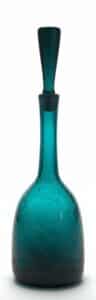 Teal-Crackle-Glass-Blenko-Decanter