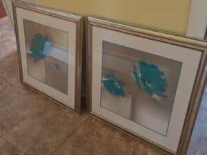 Teal-Floral-Framed-Prints