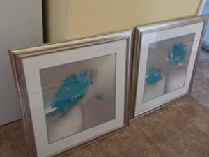 Teal-Floral-Framed-Prints-second-image