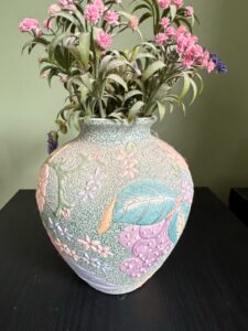 Textured-Floral-Ceramic-Vase