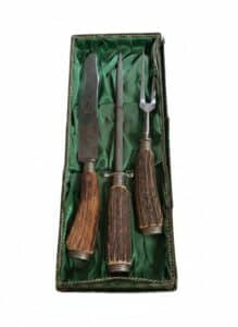 Vintage-Stag-Carving-Set