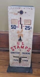 Vintage-U.S.-Stamps-Sanitary-Folders-Vending-Machine