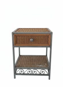 Wicker-and-metal-side-table-with-drawer-matching-side-table
