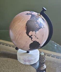 Wooden-Globe-with-Marble-Base