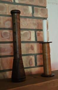 Wooden-Spool-Bobbin-Candlesticks