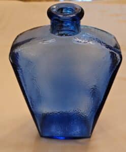 Cobalt-Blue-Embossed-Glass-Bottle