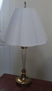 Crystal-and-Brass-Fluted-Column-Table-Lamp