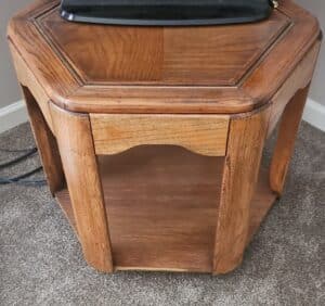 Ethan-Allen-Octagonal-Tiered-End-Table