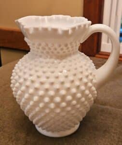 Fenton-Hobnail-Milk-Glass-Pitcher