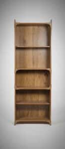 Five-shelf-oak-bookcase