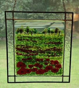 Fused-Glass-Poppy-Panel