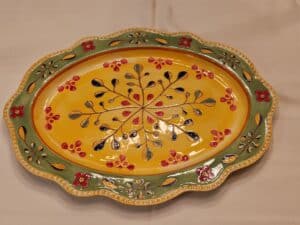 Hand-Painted-Floral-Serving-Platter