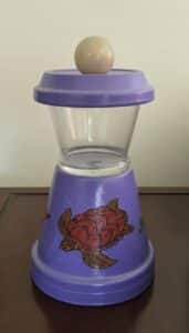 Hand-painted-clay-pot-sea-turtle-jar