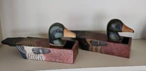 Hand-painted-wooden-duck-decoy-trinket-boxes