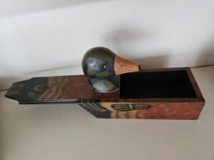 Hand-painted-wooden-duck-decoy-trinket-boxes-second-image