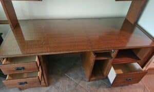 Oak-Mission-Style-Desk-with-Hutch-third-image