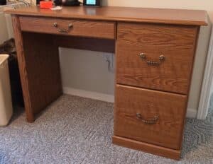 Sauder-Oak-Writing-Desk