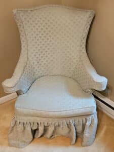 Traditional-Wingback-Chair-with-Fan-Motif-Upholstery