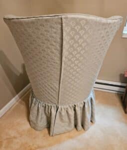 Traditional-Wingback-Chair-with-Fan-Motif-Upholstery-third-image