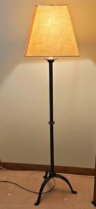 Vintage-Wrought-Iron-Tripod-Floor-Lamp