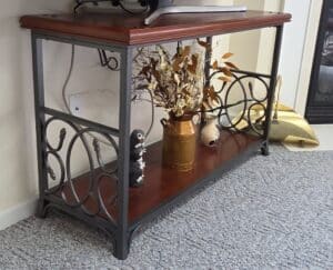 Wood-and-Metal-Console-Table-with-Scrollwork-second-image