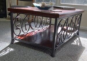 Wood-and-Metal-Scroll-Coffee-Table-second-image