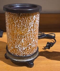 Amber-Crackle-Glass-Mosaic-Electric-Wax-Warmer
