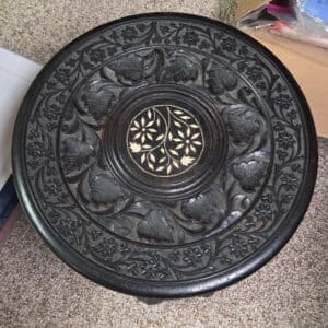 Anglo-Indian-Carved-Octagonal-Folding-Table-with-Bone-Inlay-second-image
